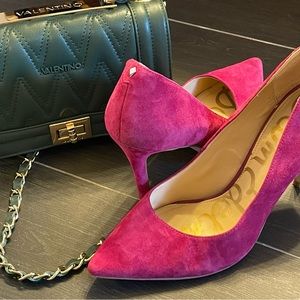 7.5 sam edelman heels magenta